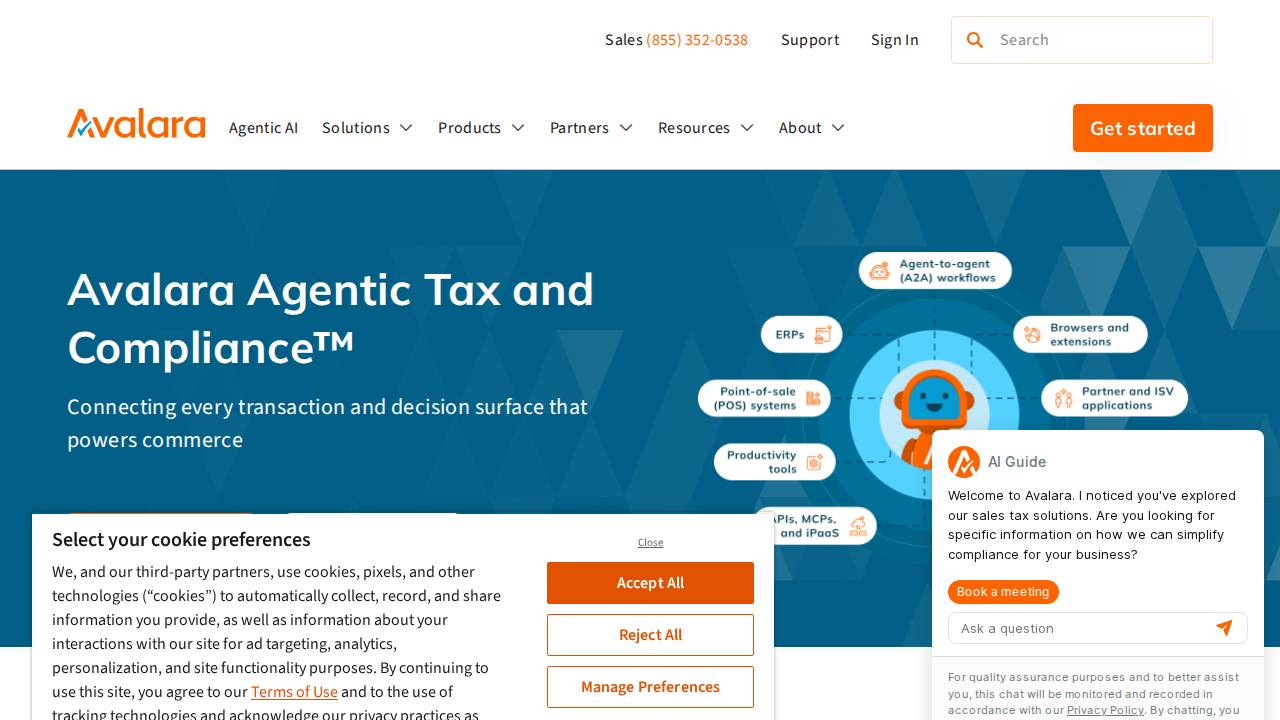 Nexus website screenshot