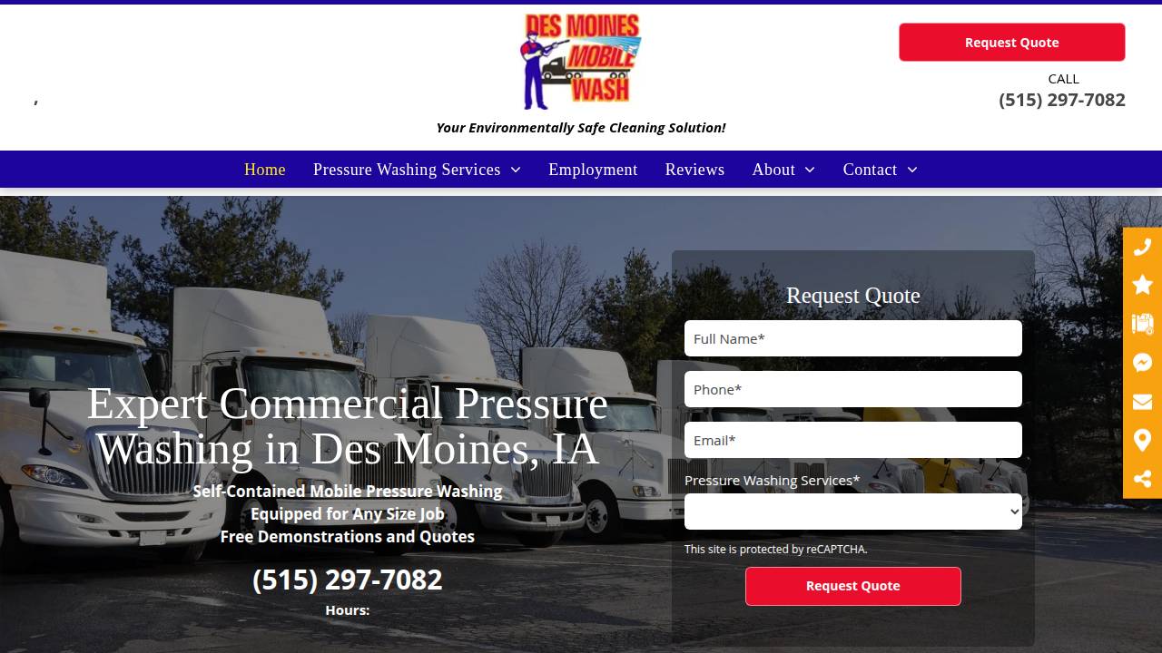 Pirate Mobile Washing website screenshot