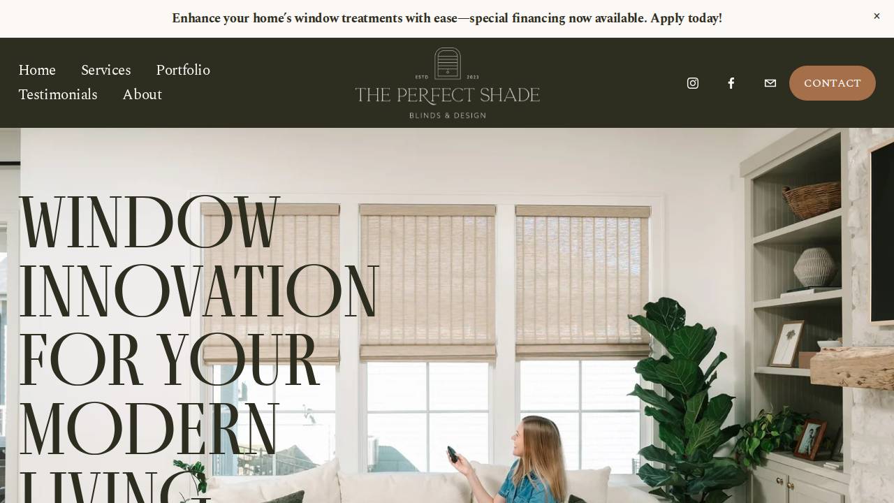 The Perfect Shade website screenshot