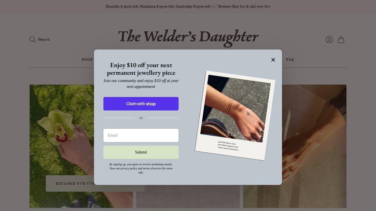 The Welders Daughter LLC website screenshot