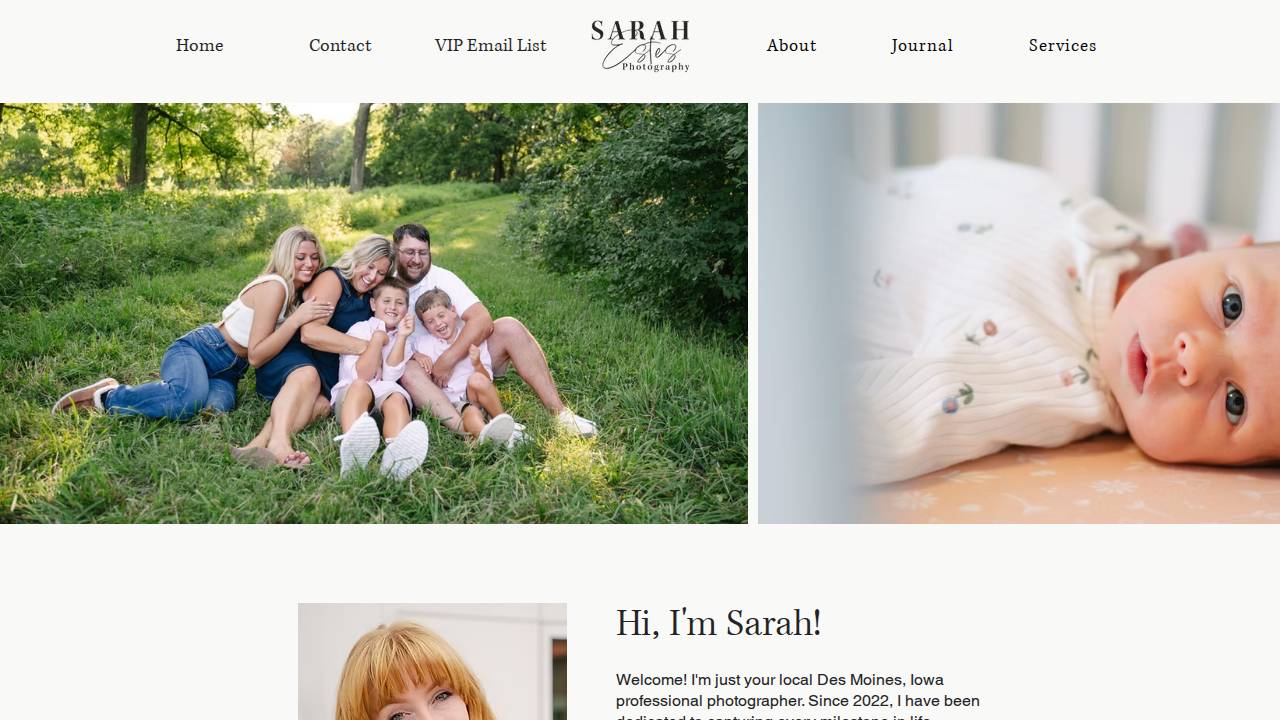Sarah Estes Photography LLC website screenshot