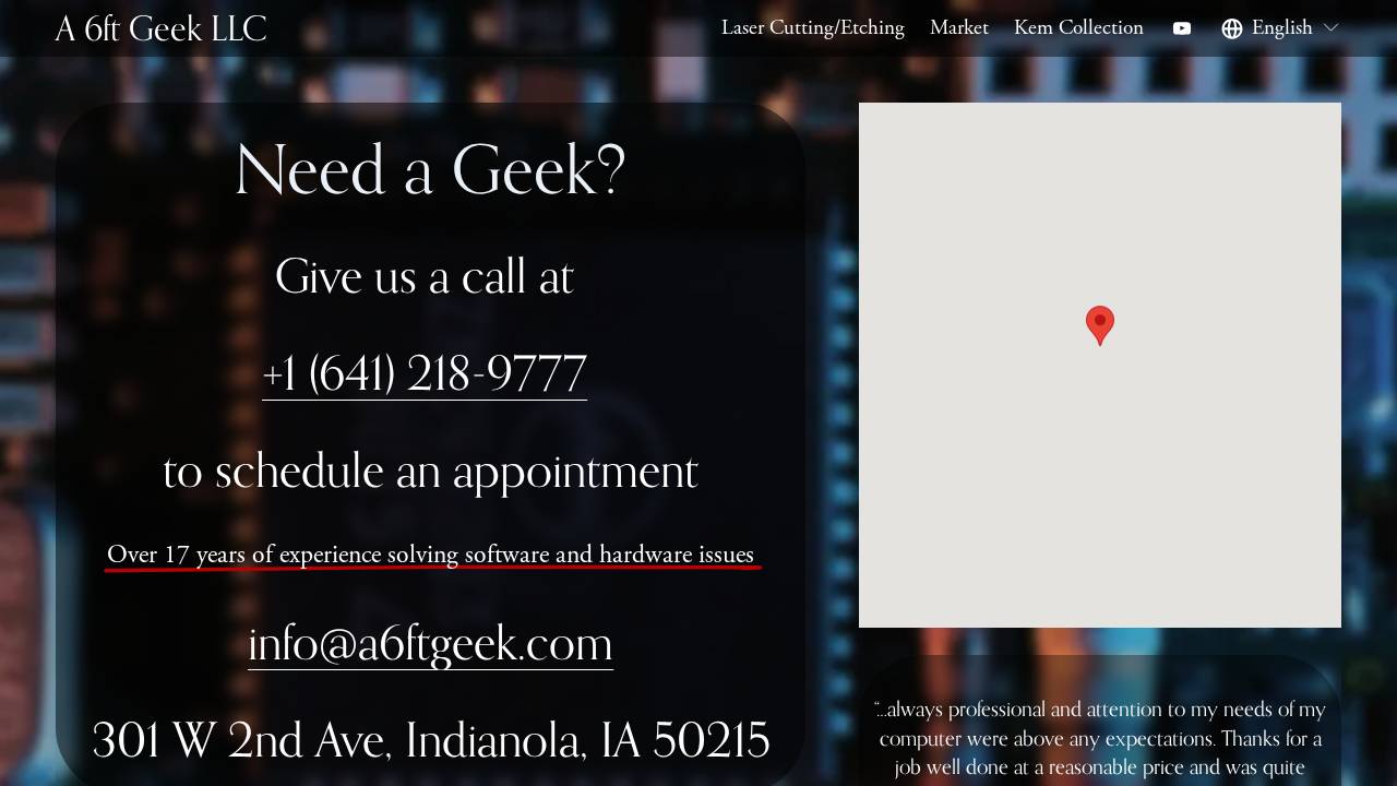 A 6ft Geek website screenshot