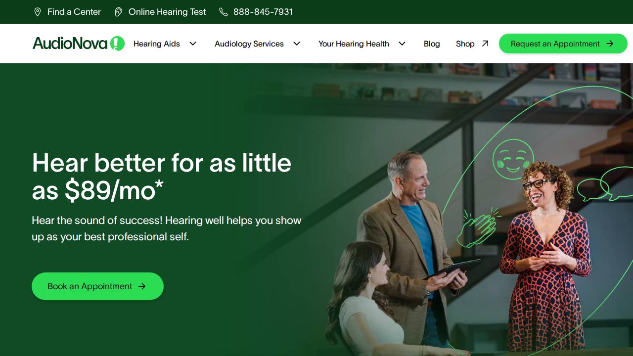 Alpaca Audiology website screenshot