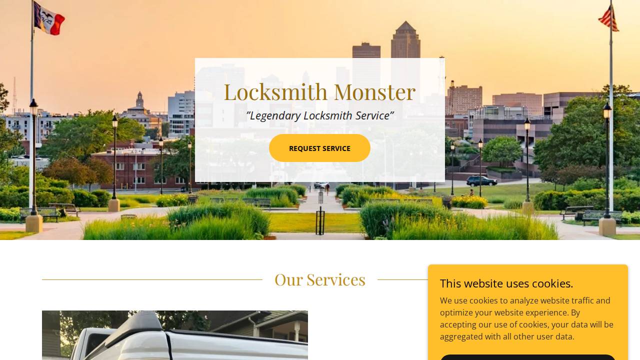 Locksmith Monster website screenshot