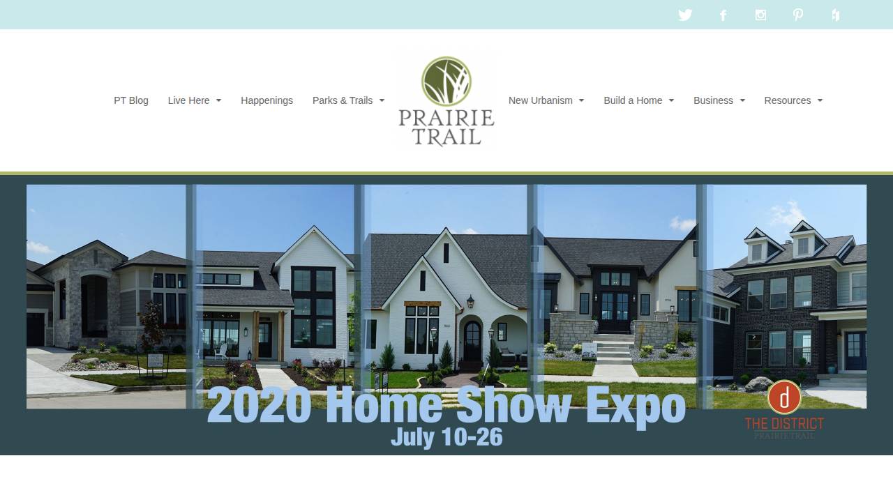 Prairie Trail website screenshot