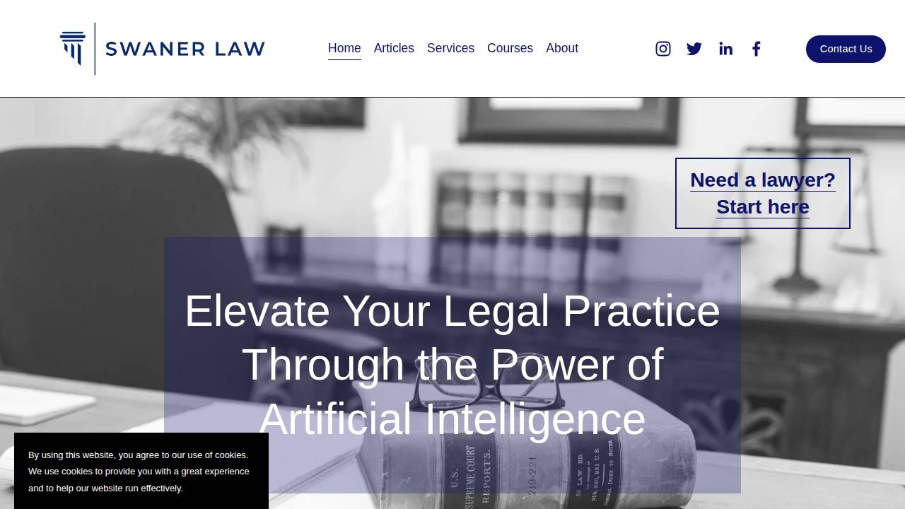 Swaner Law website screenshot