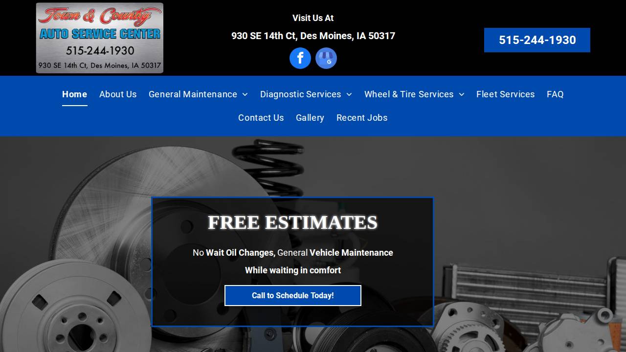 Town And Country Service Center website screenshot
