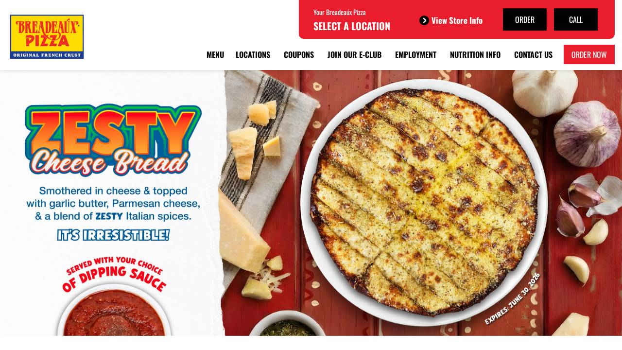 Breadeaux Pleasant Hill website screenshot