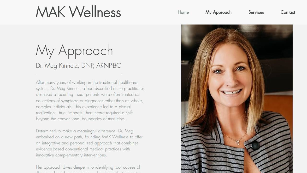 Mak Wellness LLC website screenshot