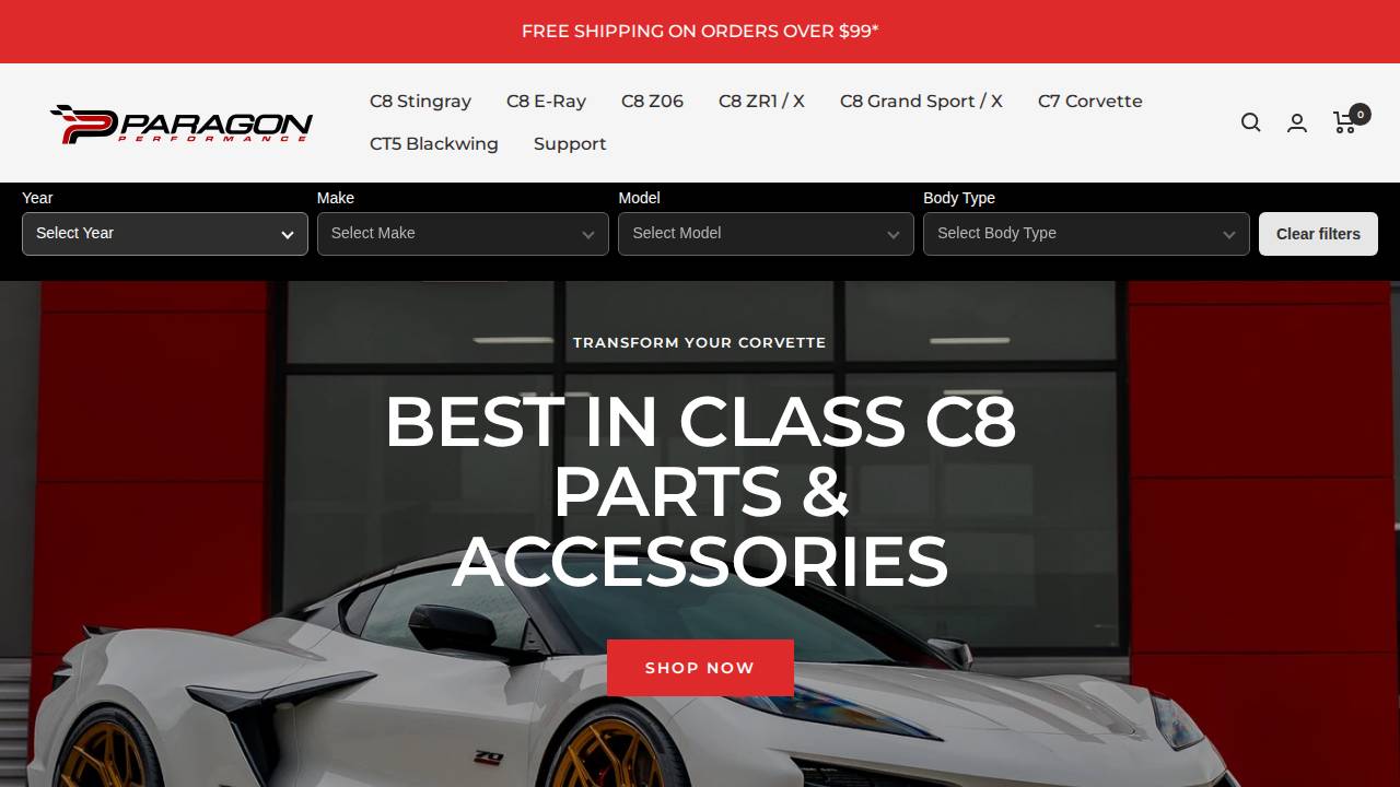 Paragon Performance LLC website screenshot