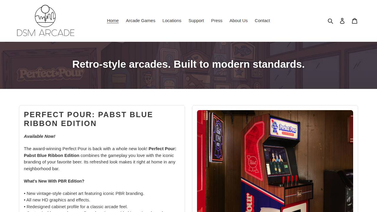 Dsm Arcade website screenshot