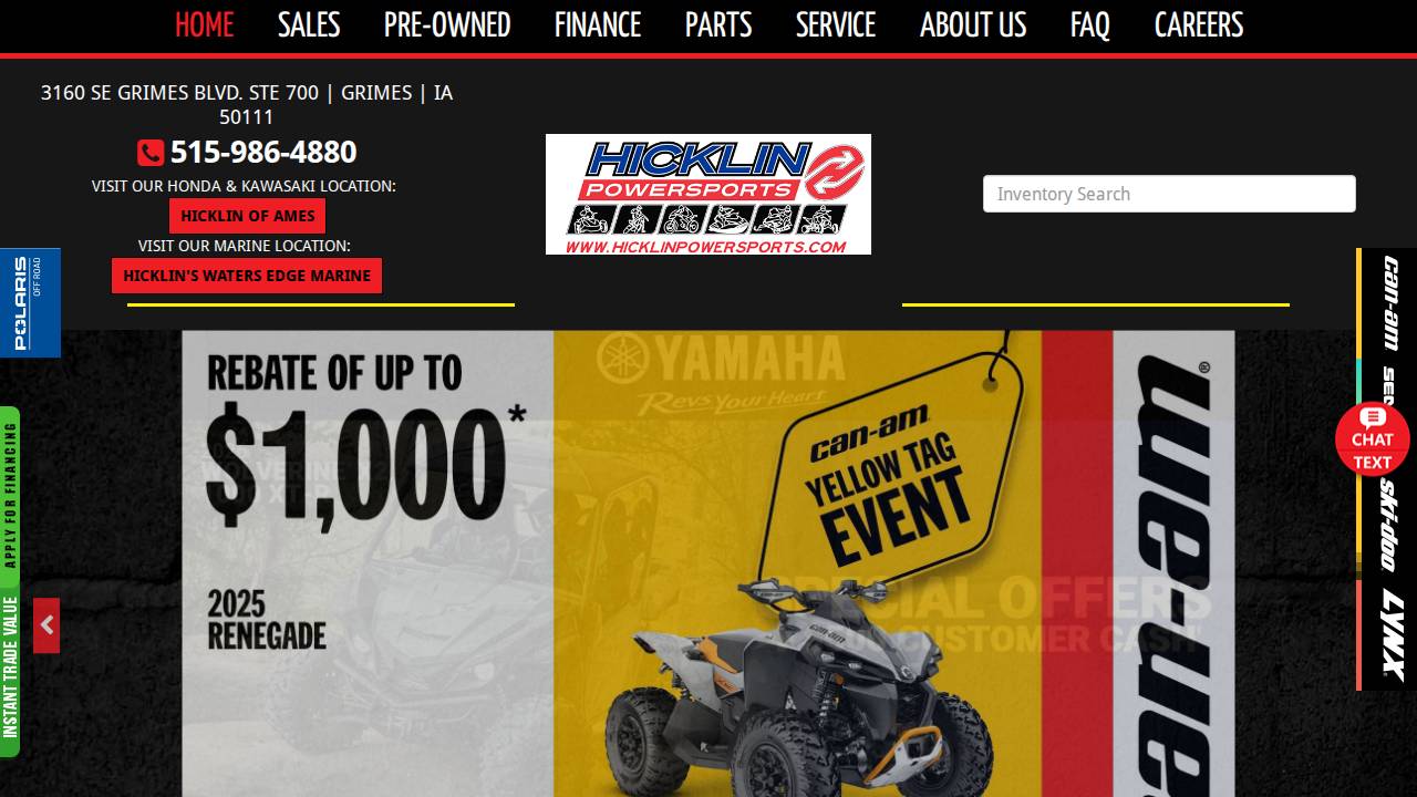 Glory Motorsports website screenshot