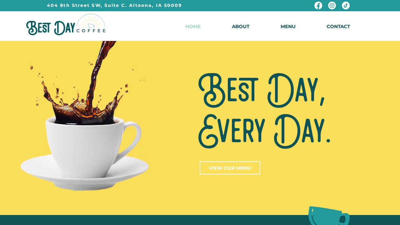 Best Day Coffee website screenshot