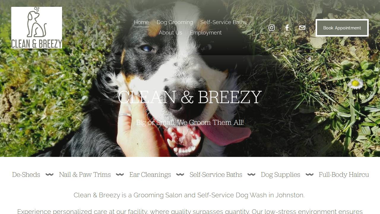 Dog Grooming website screenshot