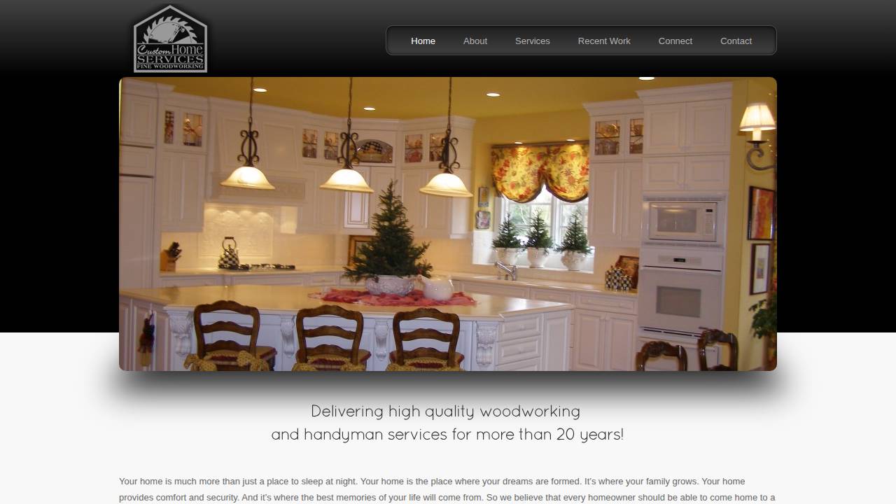 Customized Home Solutions LLC website screenshot