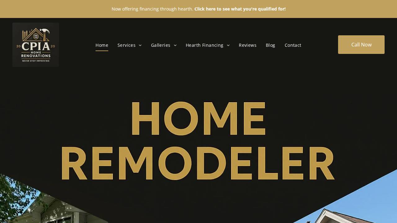 Cpia Home Renovations website screenshot