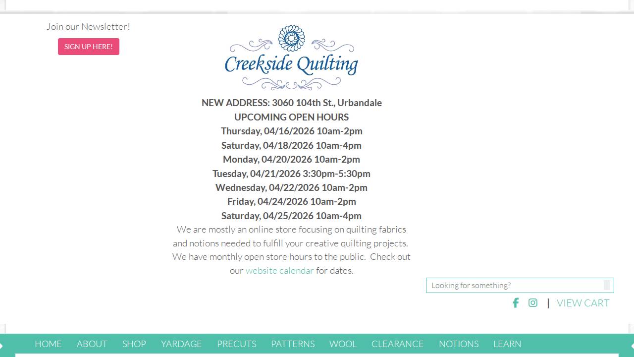 Quilts...on The Side website screenshot