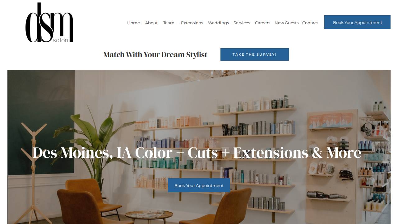 Salon Dsm website screenshot