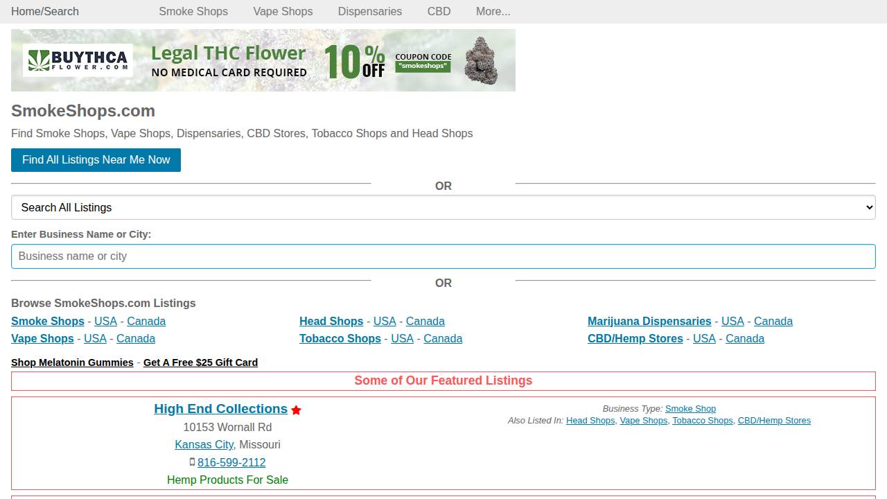 Abc Smoke website screenshot