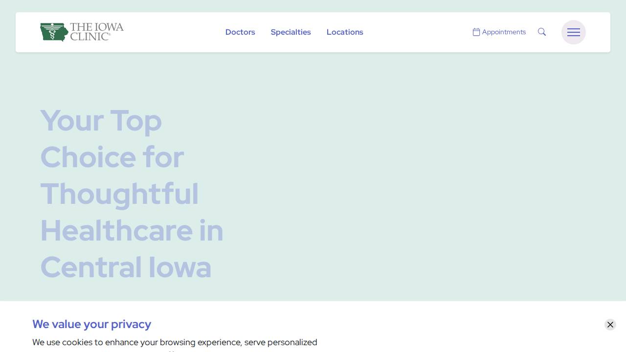 Iowa Trim Clinic website screenshot