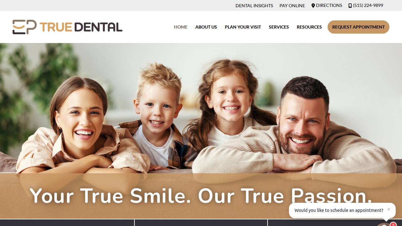 Ep True website screenshot