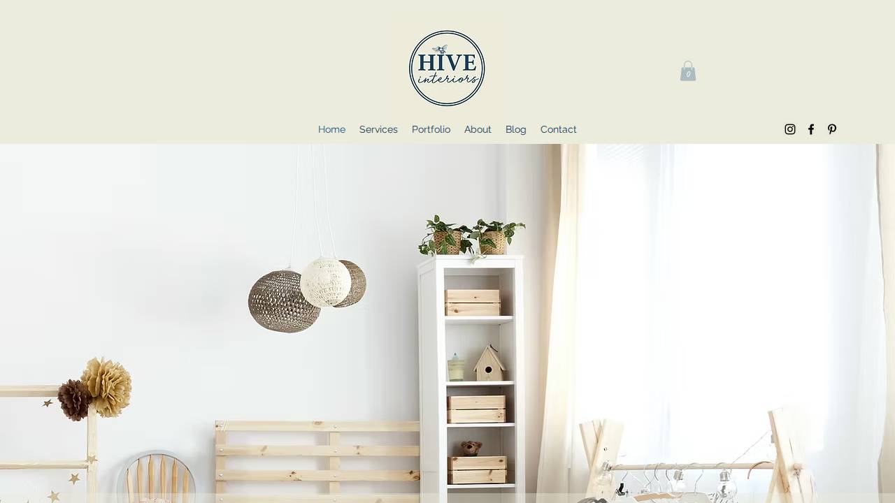 Hive Interiors website screenshot