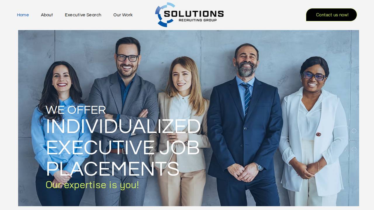 Solutions Recruiting Group website screenshot