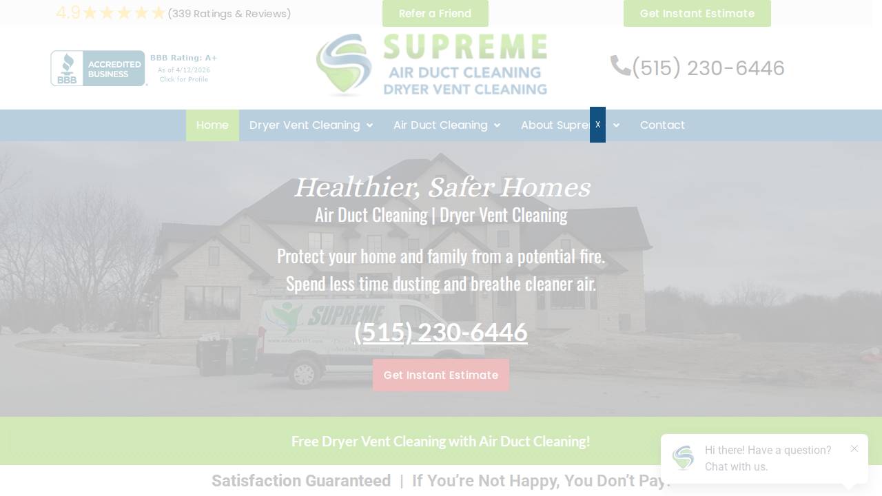 Supreme Cleaning LLC website screenshot