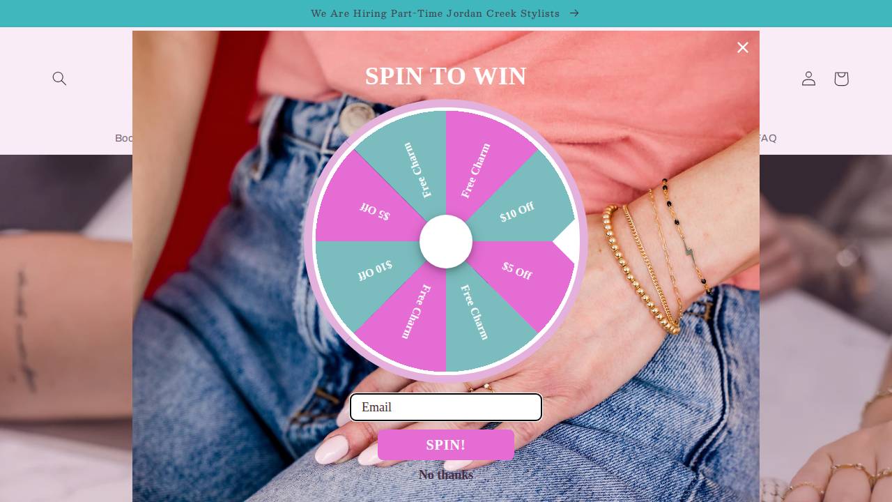 Noah B Jewelry website screenshot