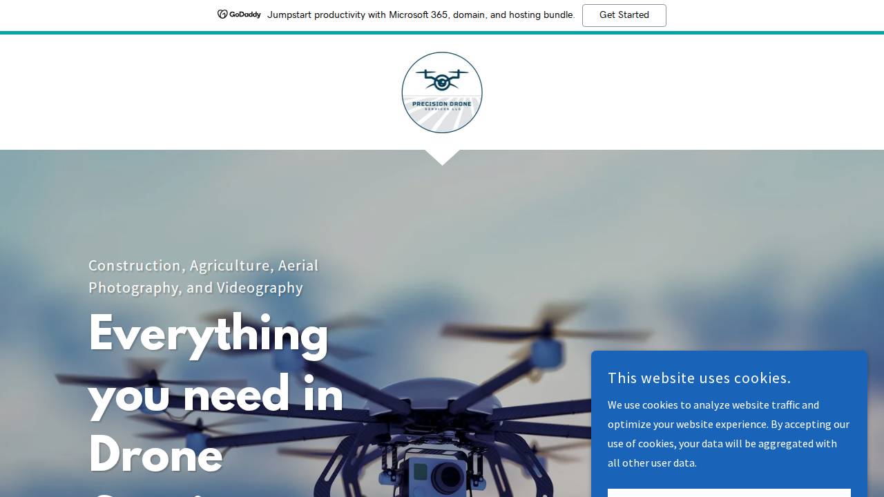 Precision Drone Services LLC website screenshot