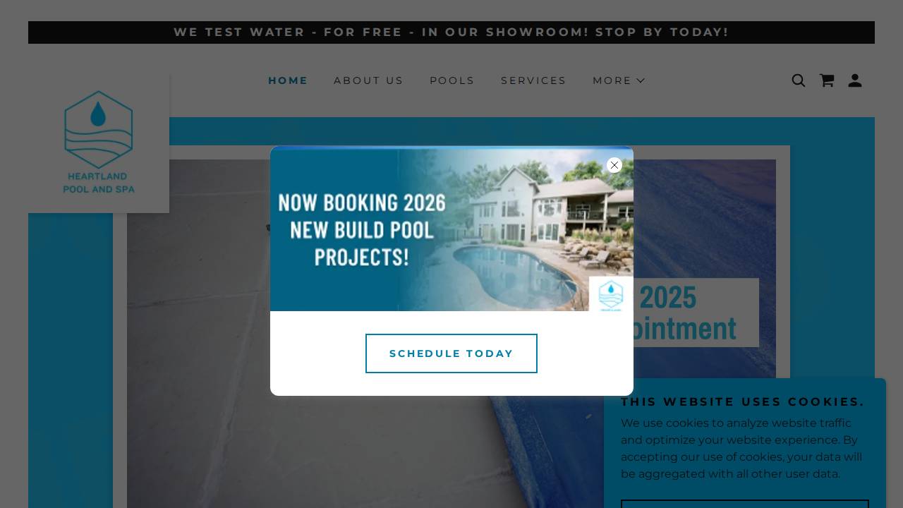 Heartland Pool And Spa LLC website screenshot