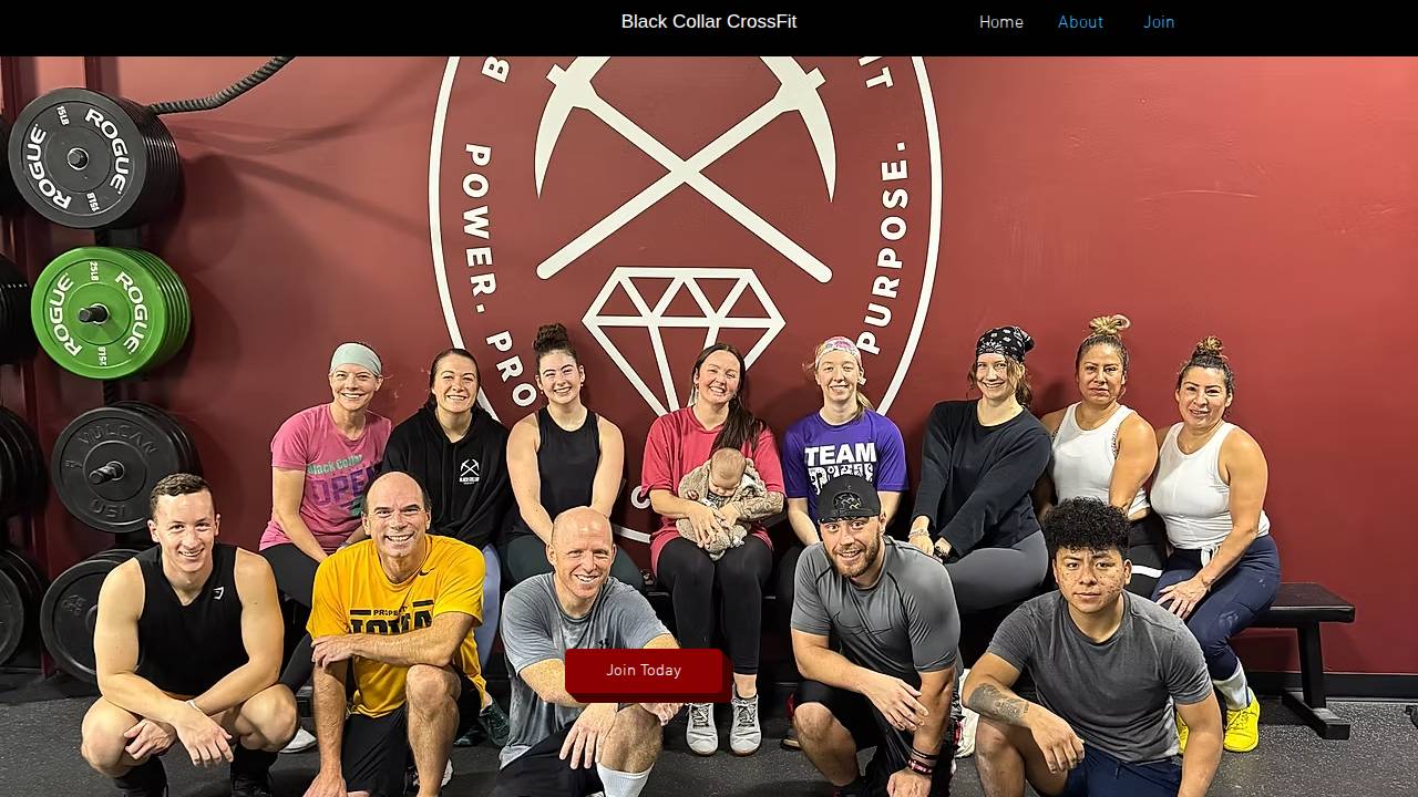 Black Collar Crossfit website screenshot