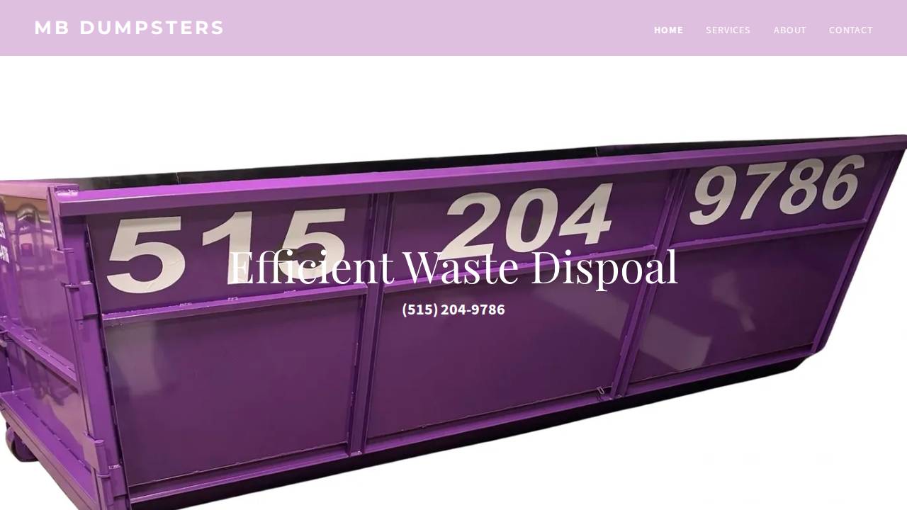 M & B Dumpster Services website screenshot