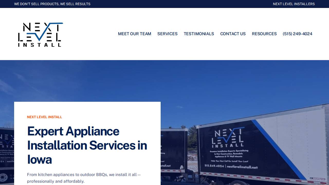 Next Level Services LLC website screenshot