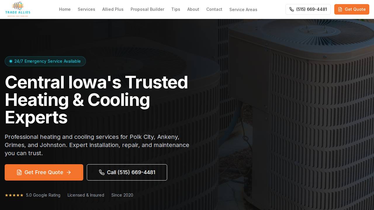 Trade Allies LLC website screenshot