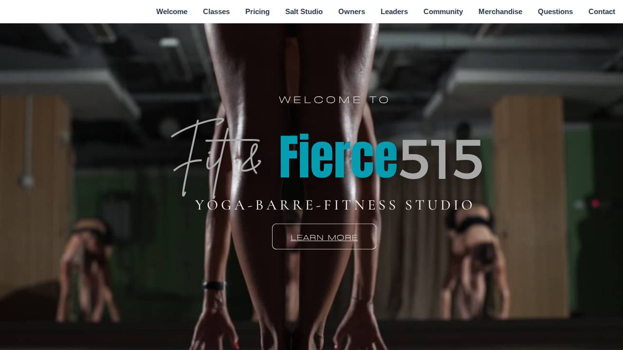 Fit And Fierce 515 website screenshot