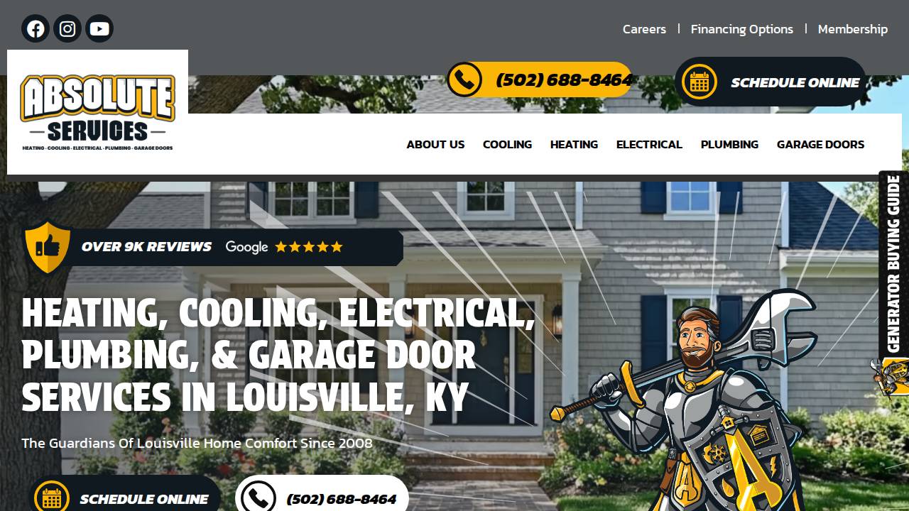 Absolute Lawn website screenshot