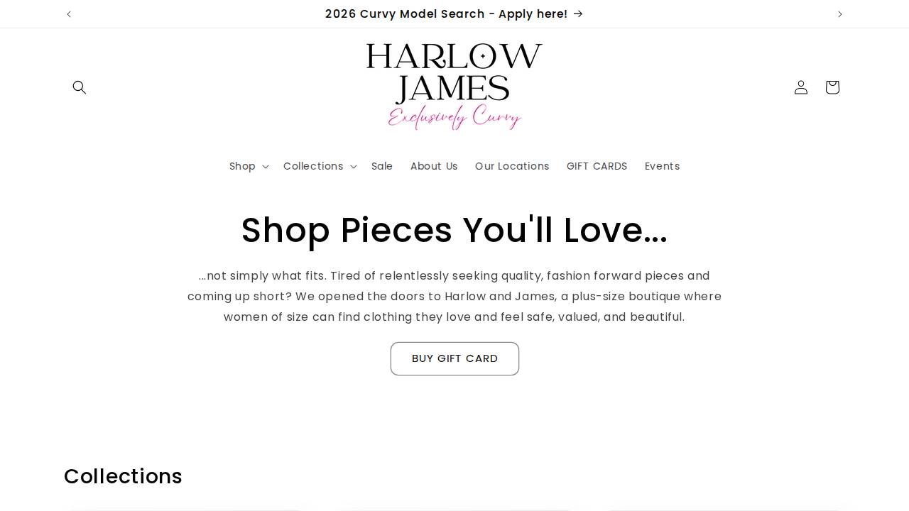 Harlow + James website screenshot