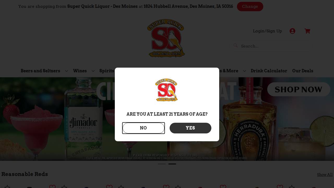 Super Saver Liquor website screenshot