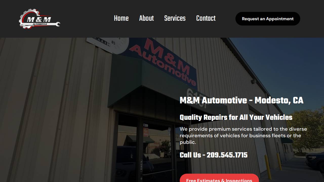 M&D Auto Repair LLC website screenshot