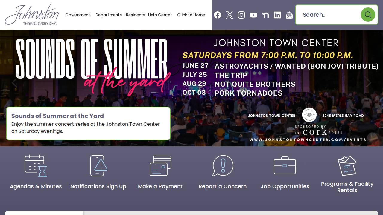 Polk County website screenshot