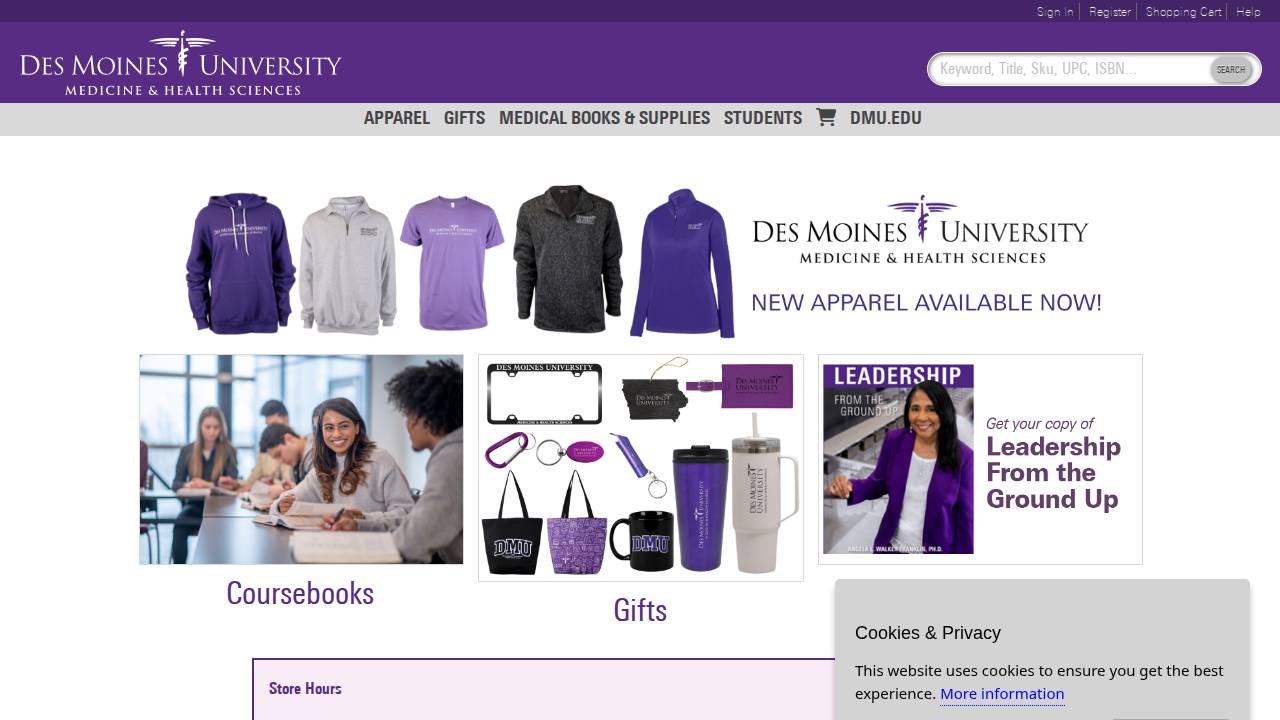 Campus Store website screenshot