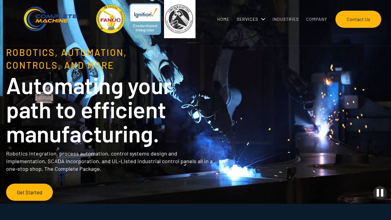 Complete Machine LLC website screenshot