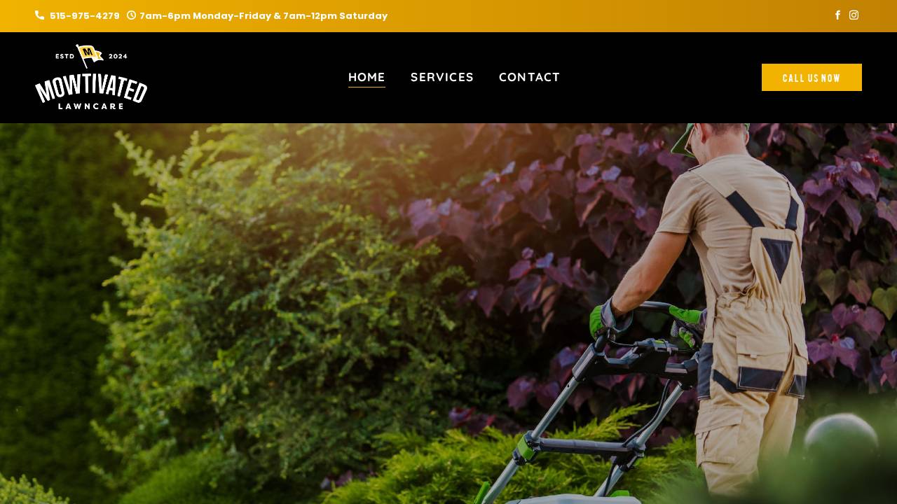 Mowtivated Lawncare LLC website screenshot