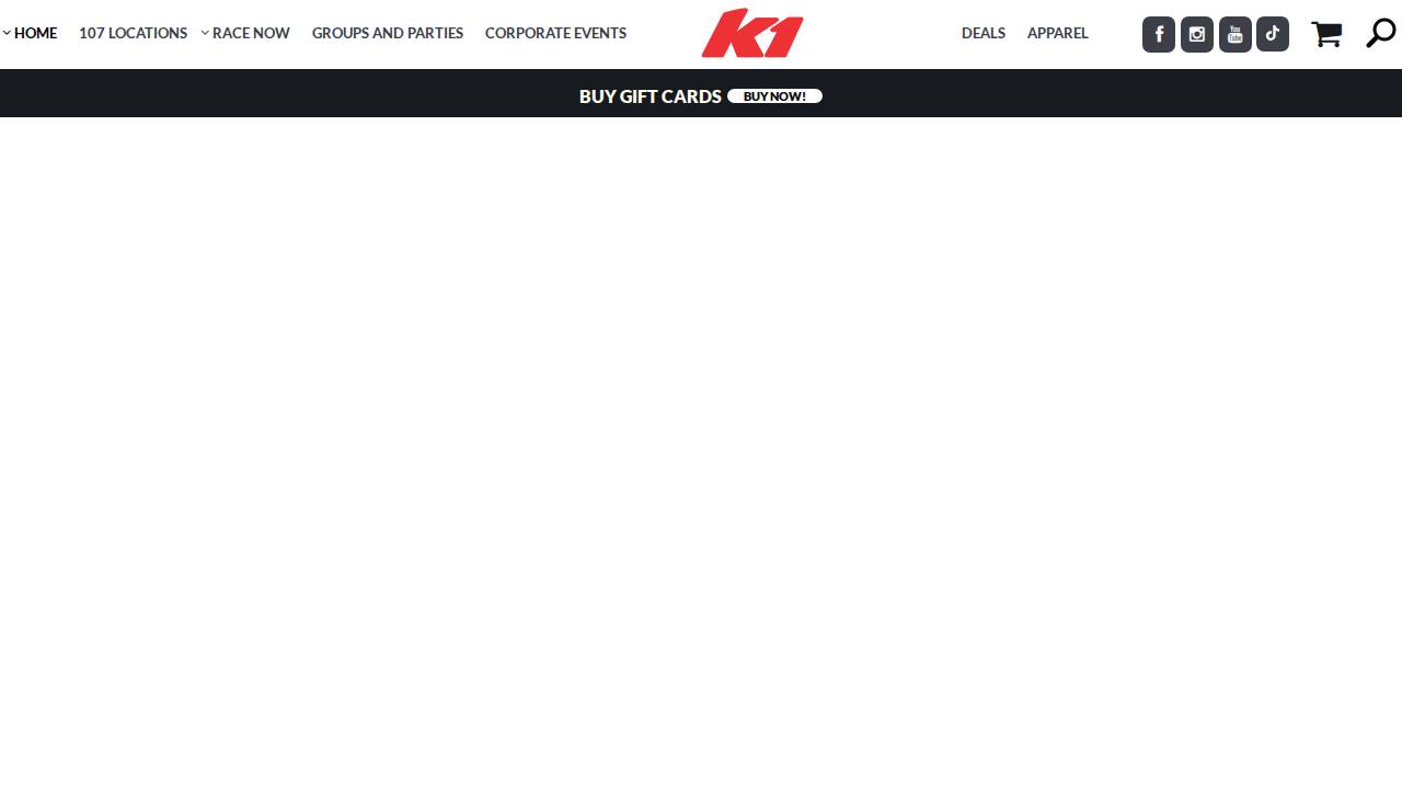 K1 Speed Inc. website screenshot