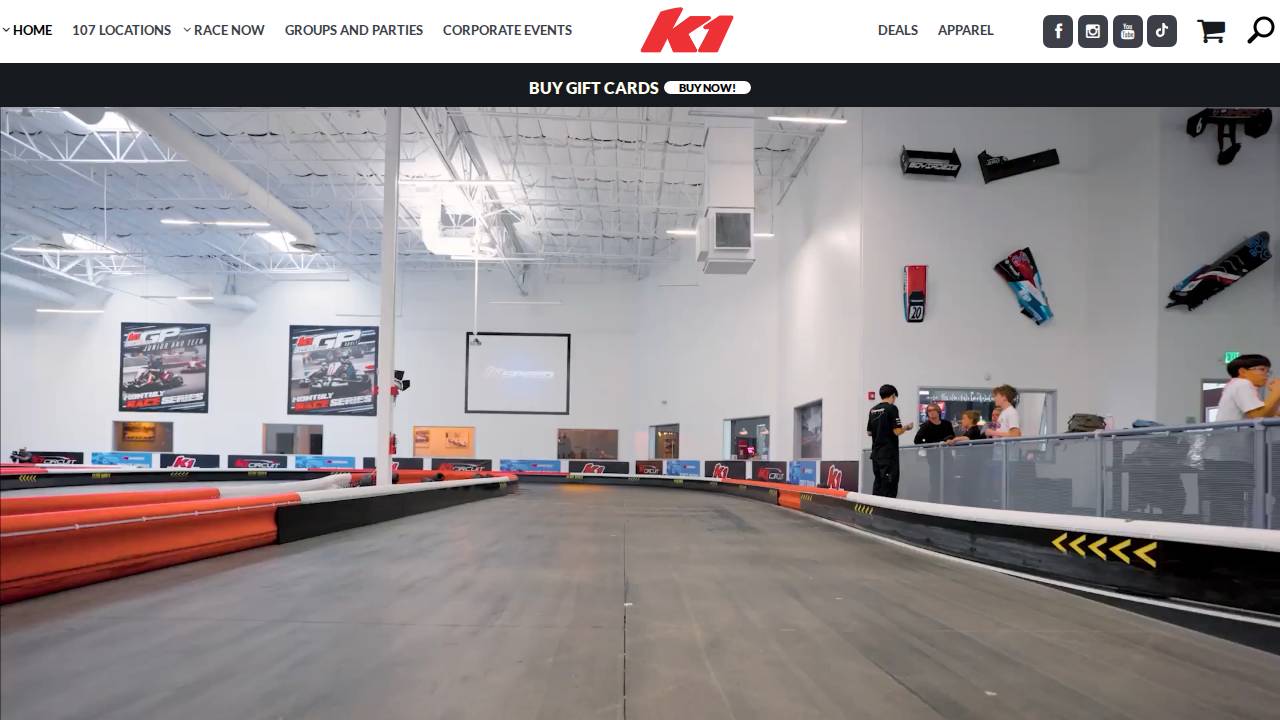 K1 Speed website screenshot