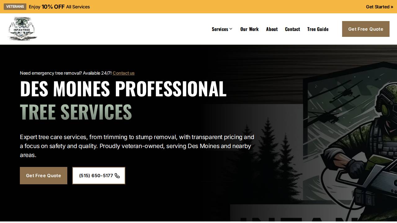 Infantree Services website screenshot