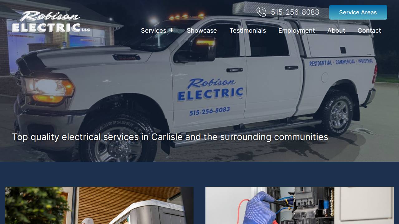 Robison Electric LLC website screenshot