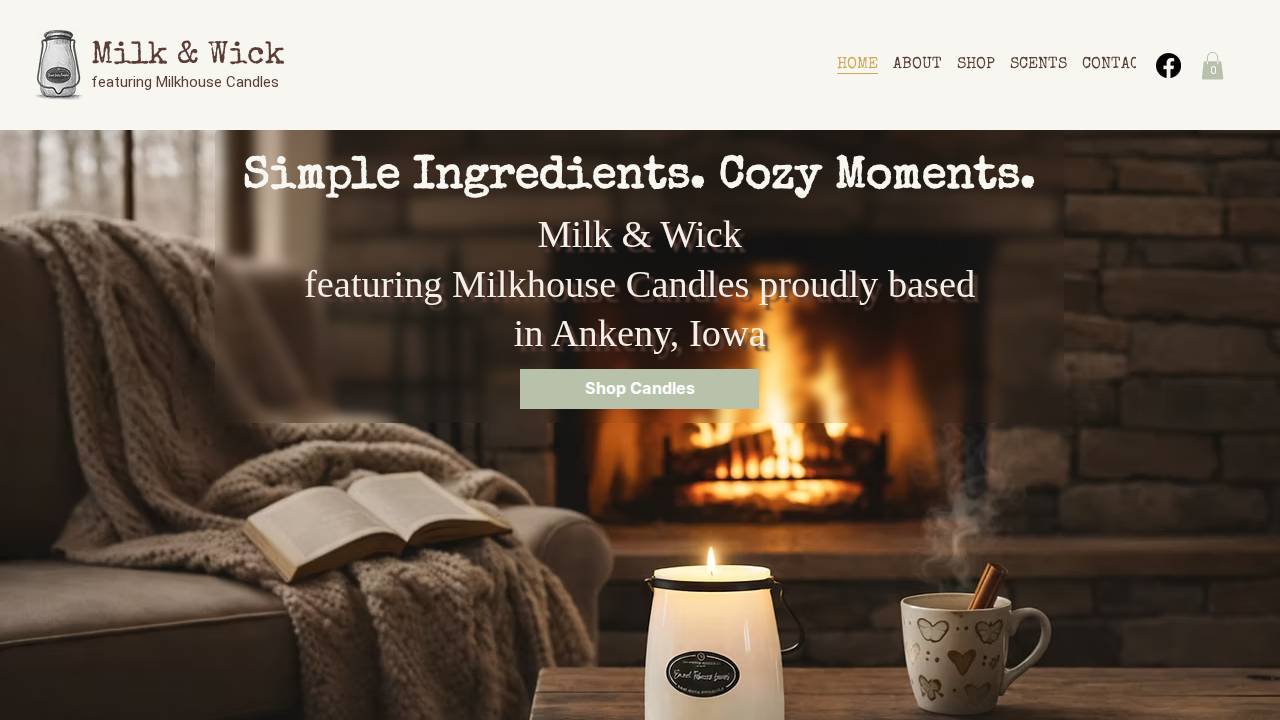 Vintage & Wick website screenshot