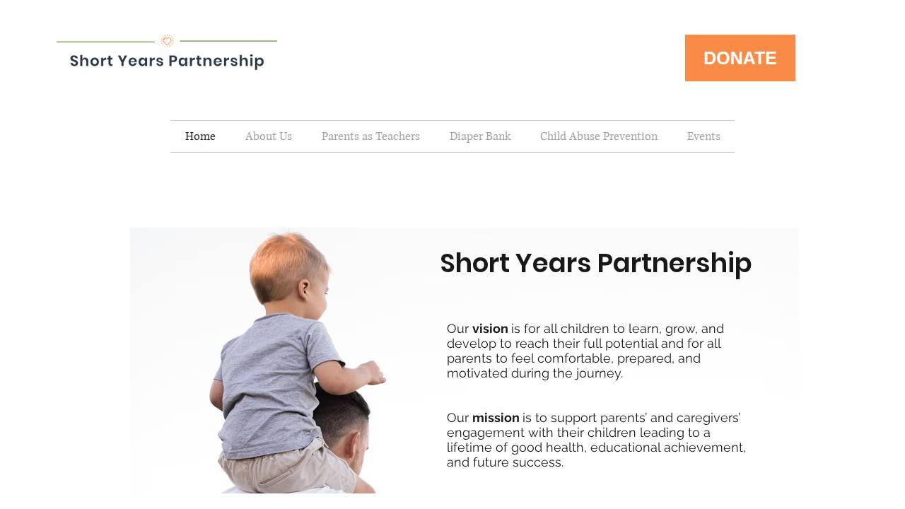 Partner's In Family Development website screenshot